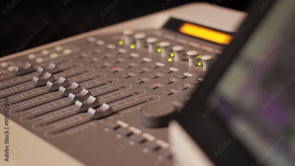 sound mixer in a professional studio sound mixer in a professional studio