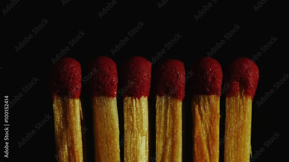 A number of matches ignited one after another A number of matches ignited one after another