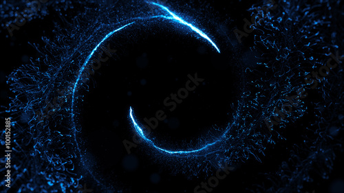 Billede på lærred abstract spiral twisted particle background