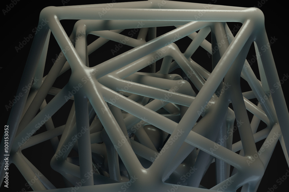 Obraz premium abstract geometry background with light subsurface scattering effect