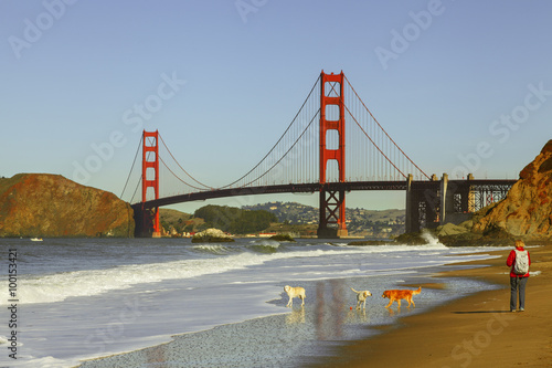 Canvas Print Baker Beach - Golden Gate Bridge, California
