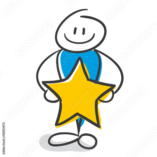 Stick Figure Series Blue