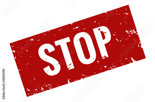 Stop Stempel grunge rot