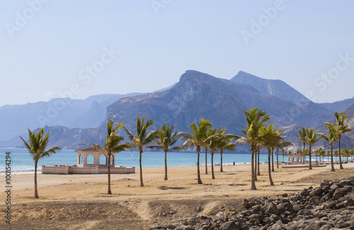 Beautiful  beach near Al Mughsayl, Oman. photo