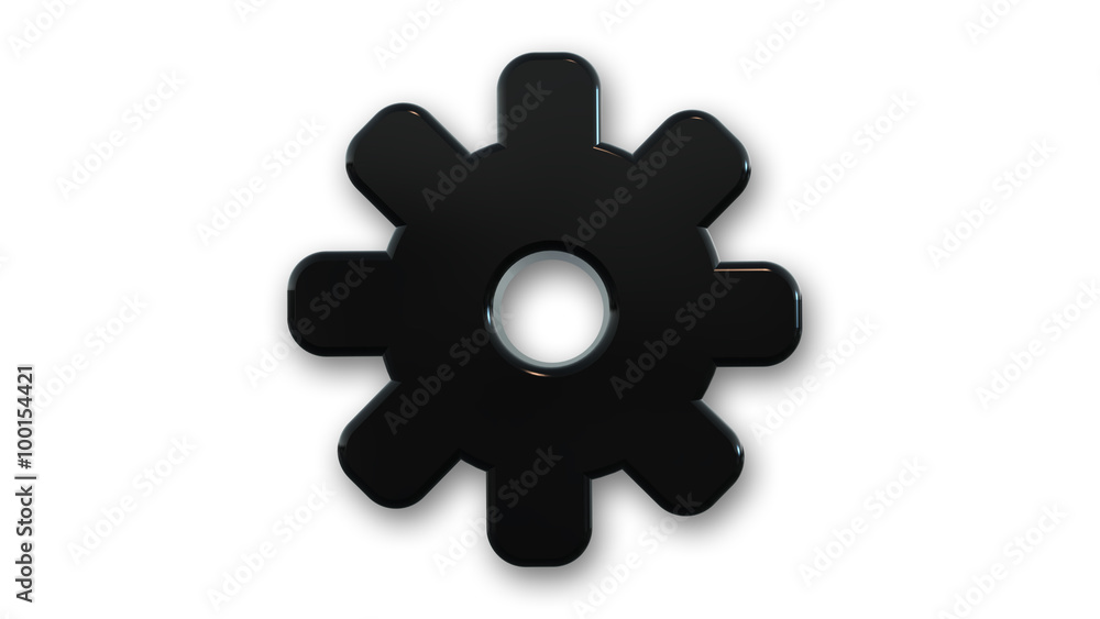 Settings symbol isolated on white background Settings symbol isolated on white background