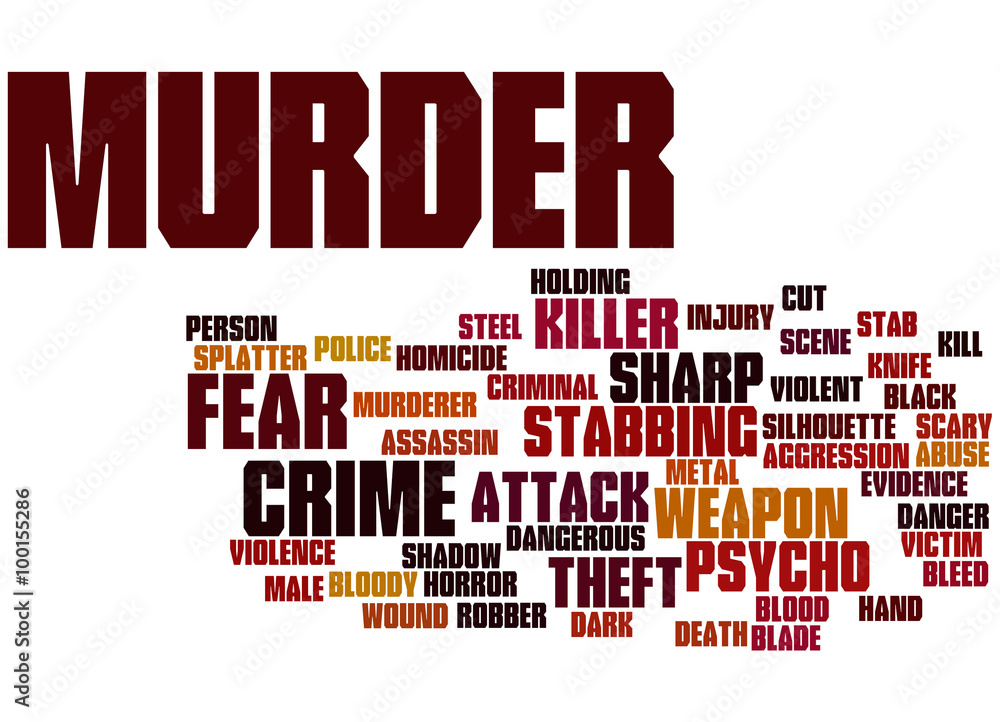 Fototapeta premium Murder, word cloud concept 4