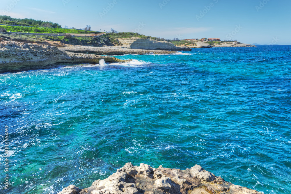 rocks and turquoise water in Sardinia