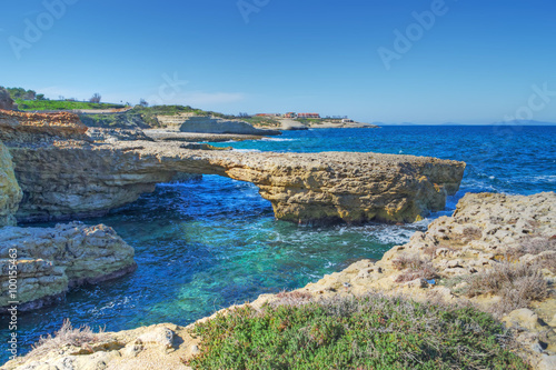 rocky coast in Porto Torres