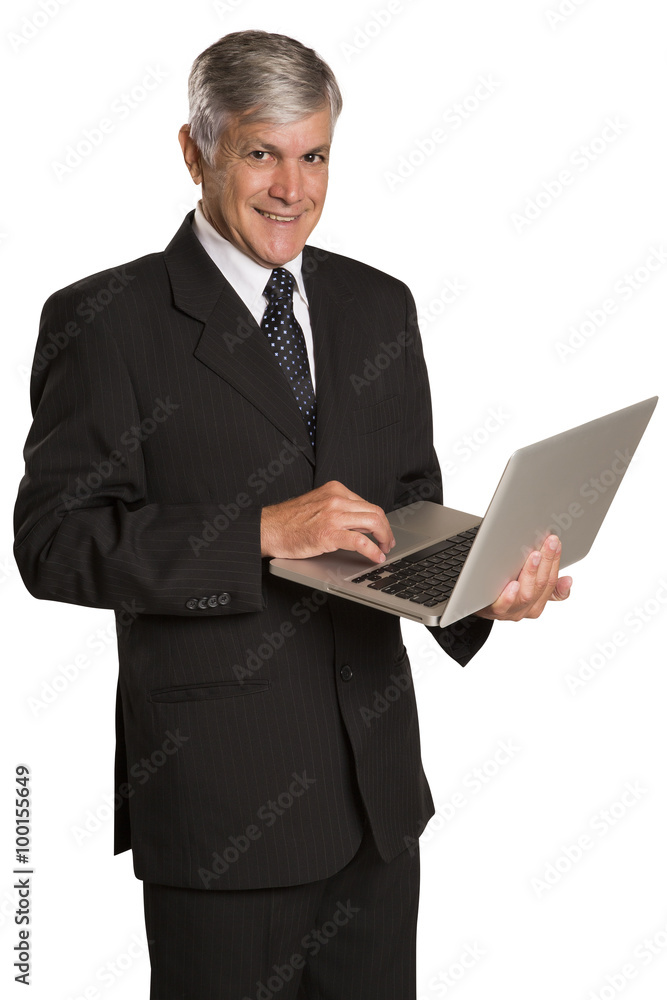 Portrait of a businessman with a tablet computer. Portrait of a businessman with a tablet computer.