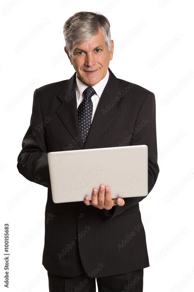 Portrait of a businessman with a tablet computer. Portrait of a businessman with a tablet computer.