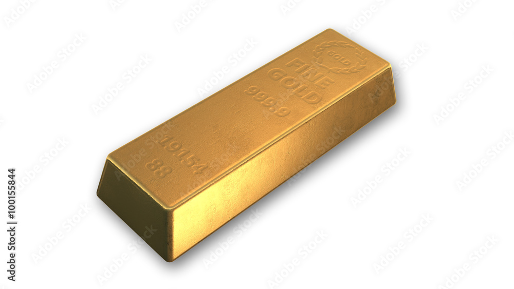 Gold bar, precious metal isolated on white background Gold bar, precious metal isolated on white background