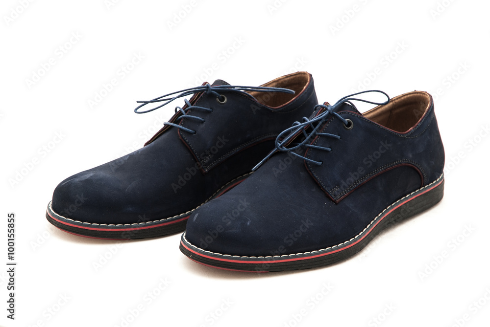Man's Classic Leather Shoes Isolated on White Background Man's Classic Leather Shoes Isolated on White Background