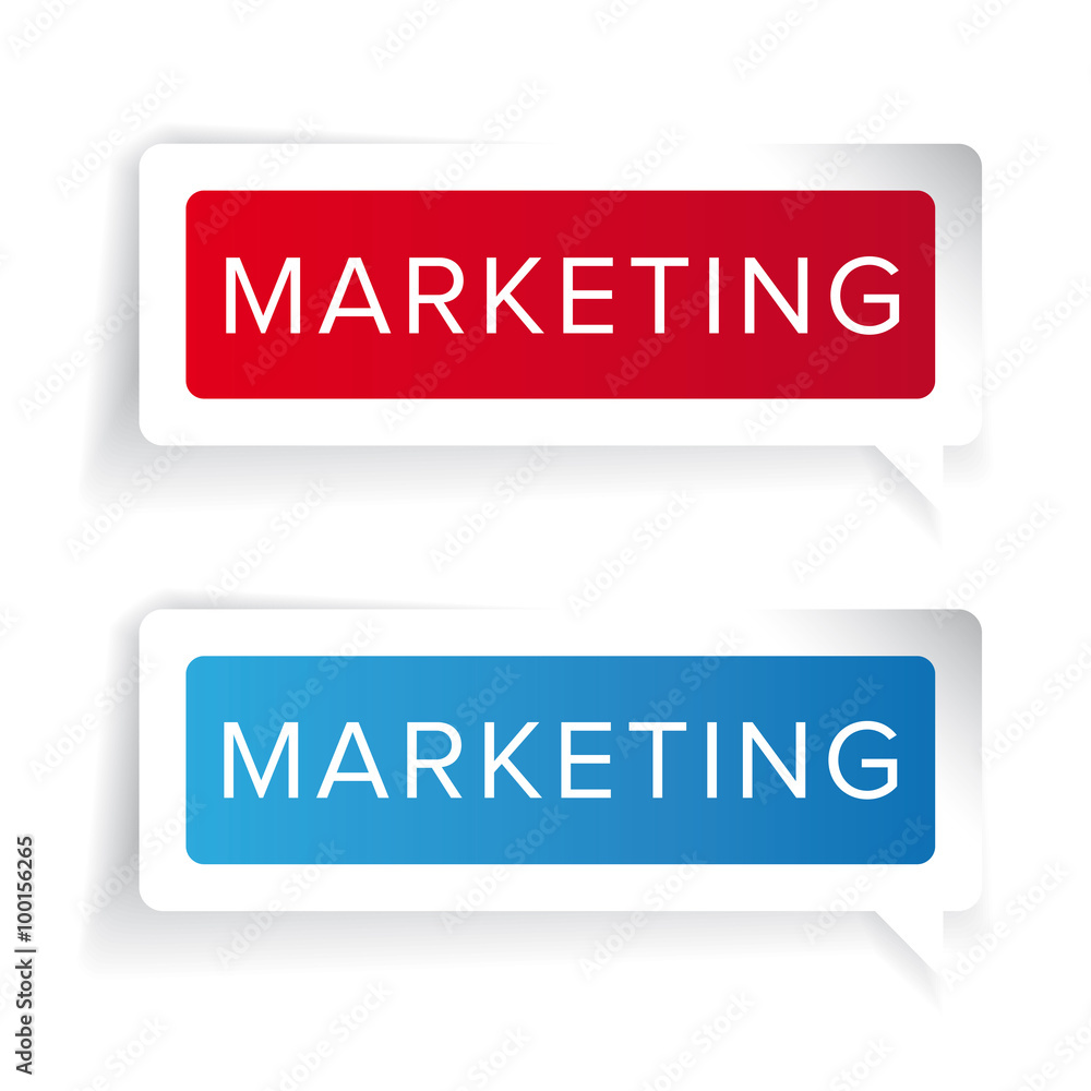 Marketing concept label vector Marketing concept label vector