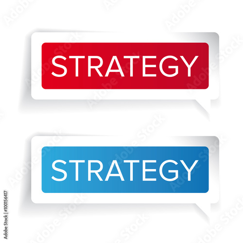 Strategy concept vector label