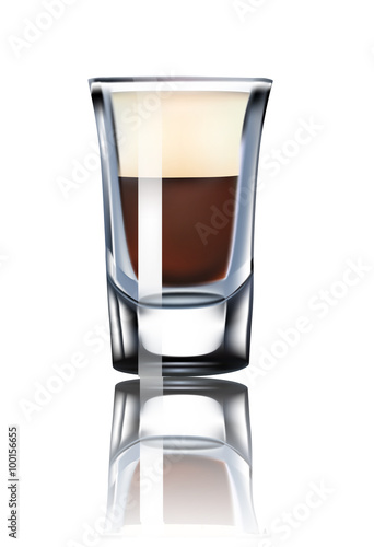 baby guinness shot glass. Isolated On White Background. Vector I