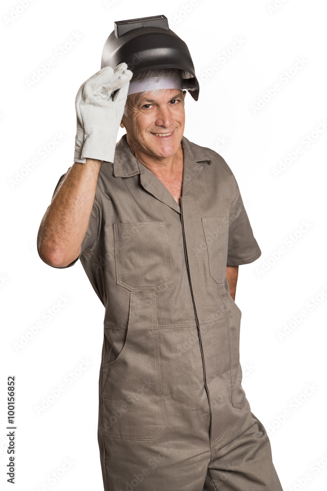 Full length portrait of young male construction worker. Full length portrait of young male construction worker.