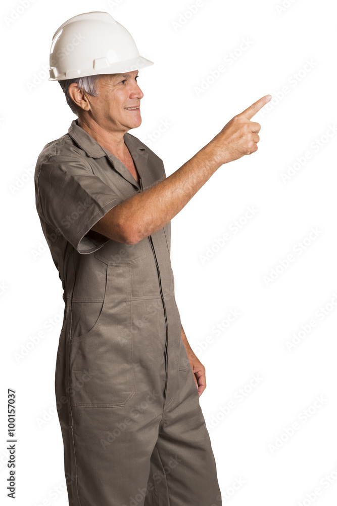Full length portrait of young male construction worker. Full length portrait of young male construction worker.
