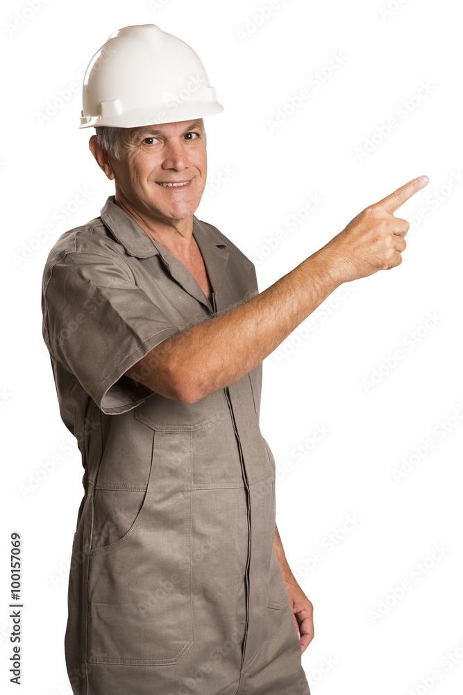 Full length portrait of young male construction worker. Full length portrait of young male construction worker.