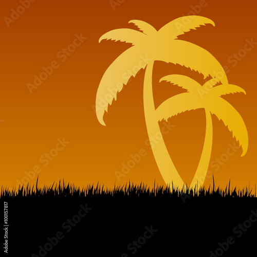 palm vector in nature