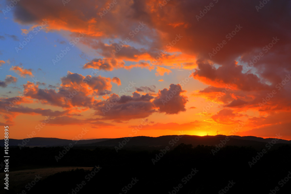 Blue Italian sunset