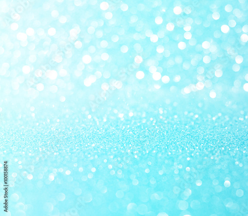 white blue glitter bokeh te...