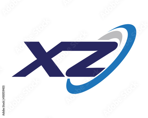 XZ Letter Swoosh Media Technology Logo