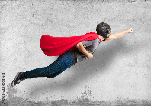 super hero flying