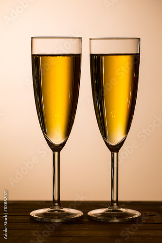 Two champagne glass