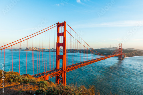 Fototapeta Naklejka Na Ścianę i Meble -  Sunset at Golden Gate Bridge, San Francisco
