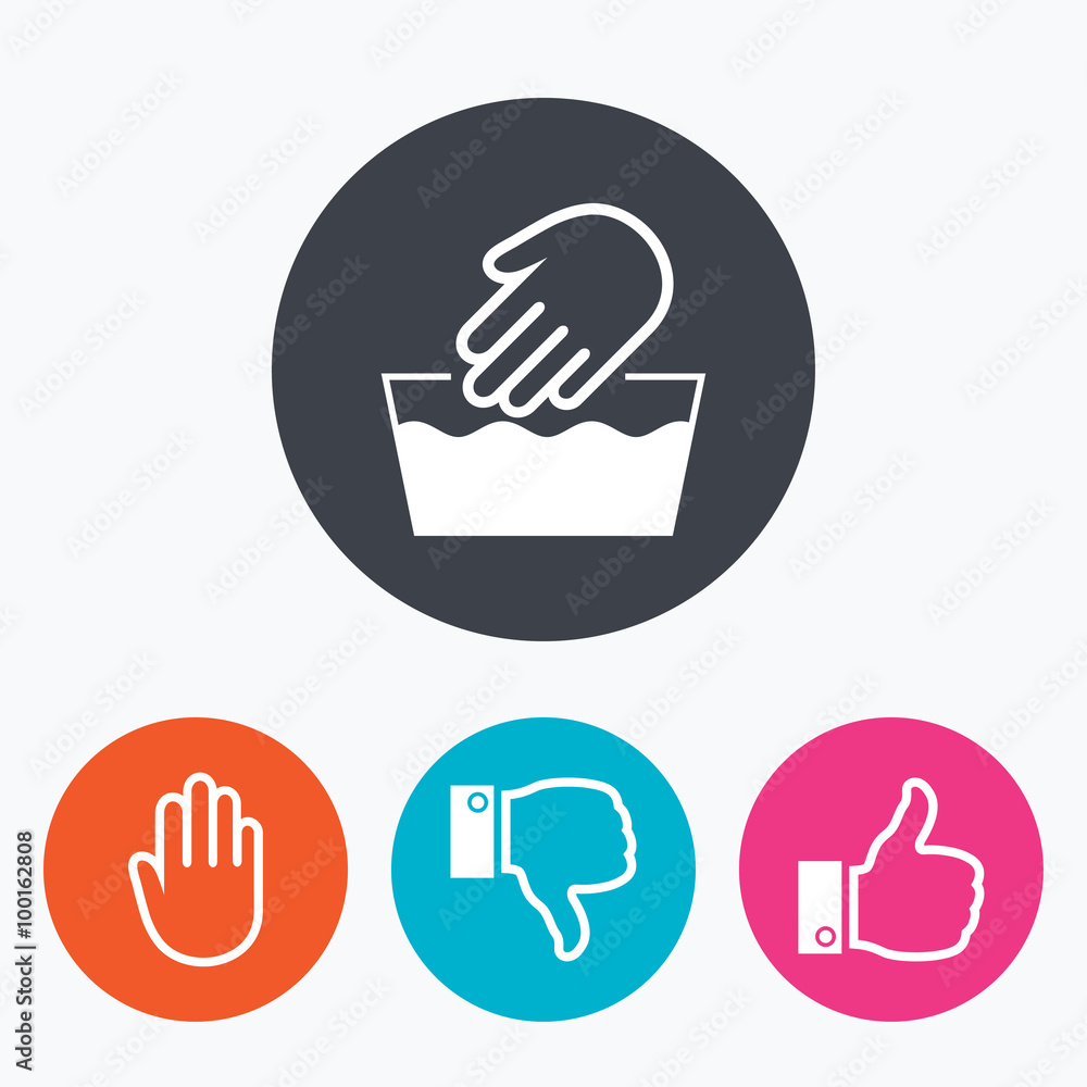 Hand icons. Like and dislike thumb up symbols. Hand icons. Like and dislike thumb up symbols.