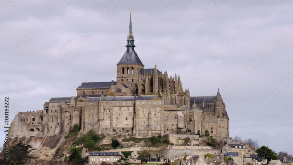 Still shot of Mont Saint Michel castle and monastery. Still shot of Mont Saint Michel castle and monastery.