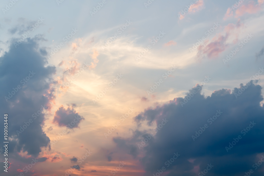 Beautiful of sunset with cloud Beautiful of sunset with cloud