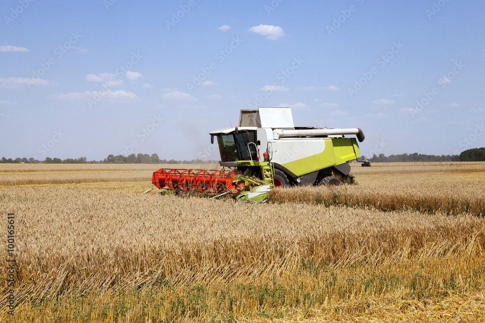 Harvester in the field Harvester in the field