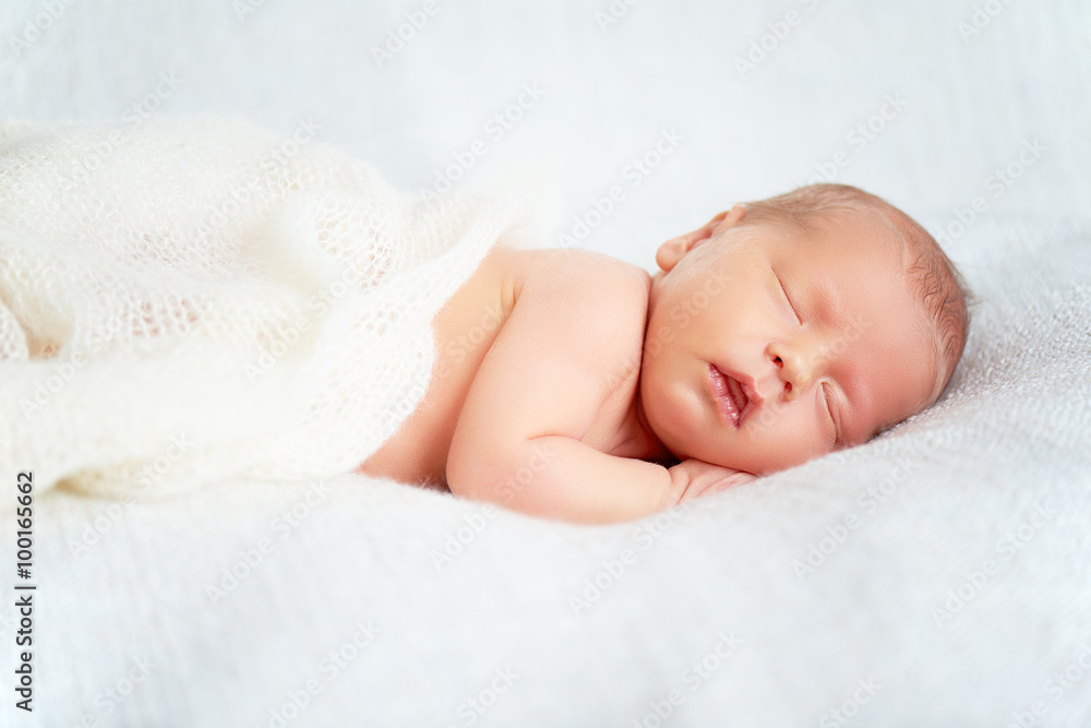 Cute newborn baby sleeps Cute newborn baby sleeps