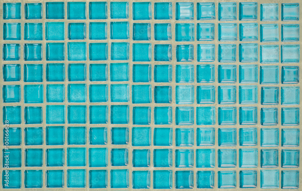 Fototapeta premium wall and floor mosaic tiles in azure green