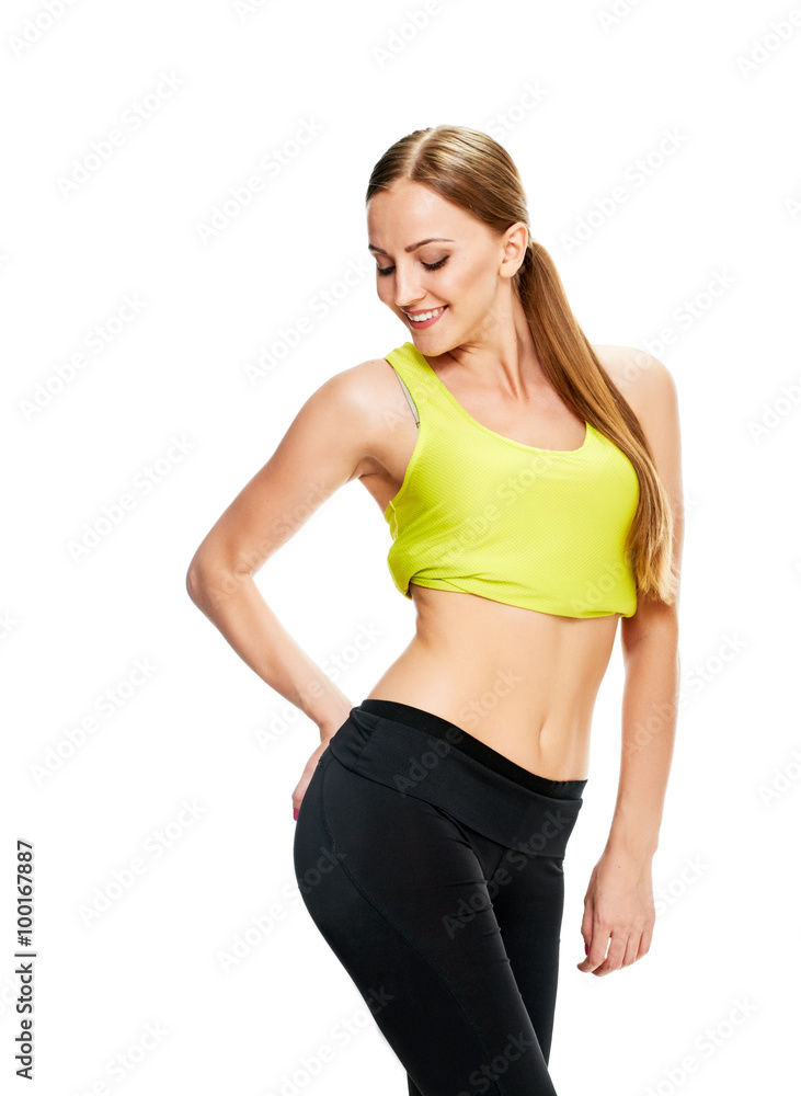 Woman with beautiful body after diet Woman with beautiful body after diet