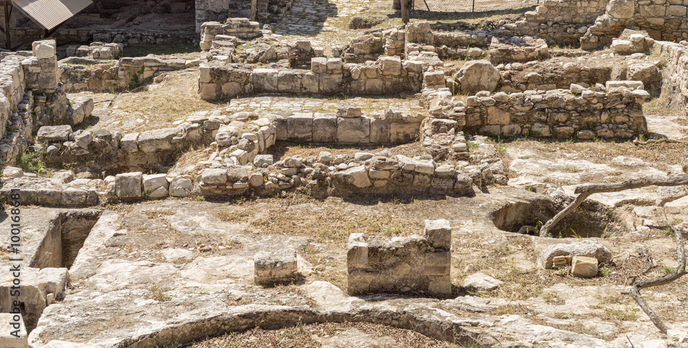 Medieval Limassol Castle ruins top view. Cyprus.
