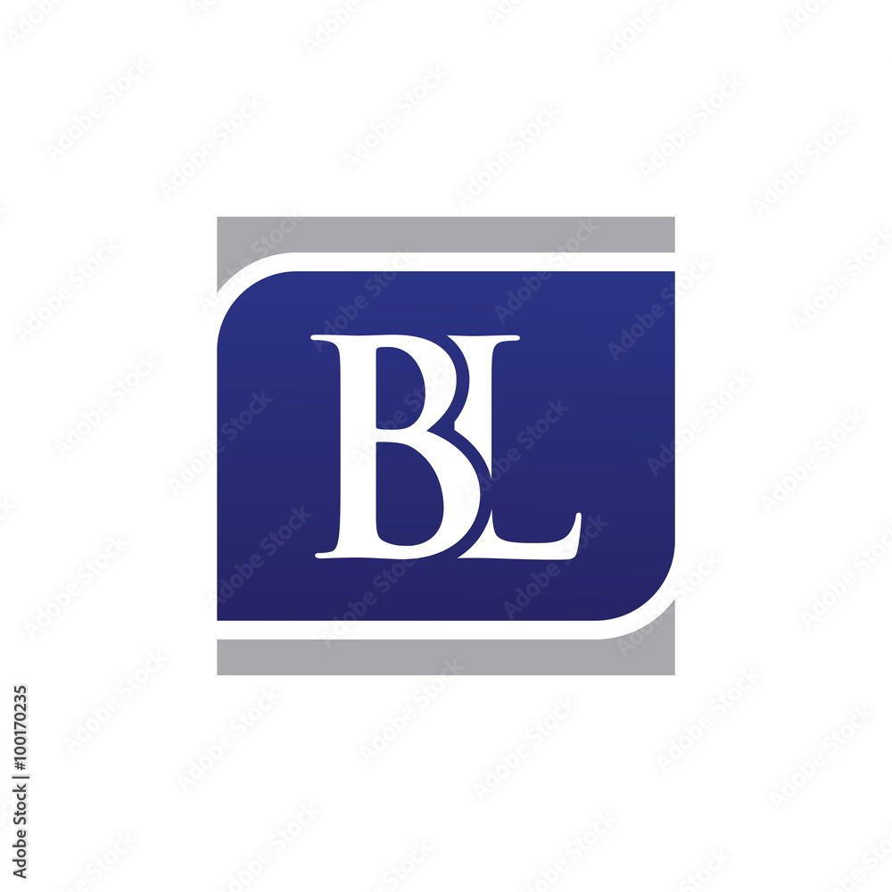 Initial Letters Logo Vector Square bl - obrazy, fototapety, plakaty 