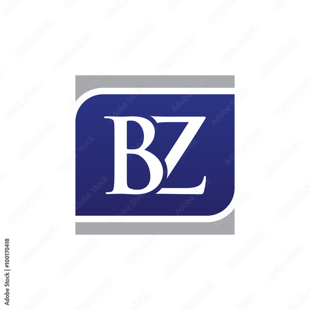 Initial Letters Logo Vector Square bz - obrazy, fototapety, plakaty 