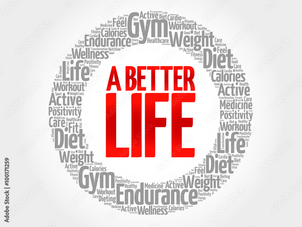 A Better Life word cloud, health concept A Better Life word cloud, health concept