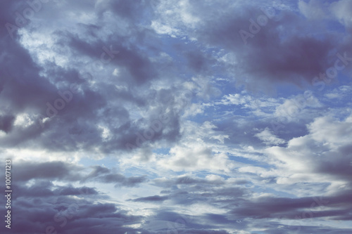 white cloudy and blue sky for weather background © sutichak