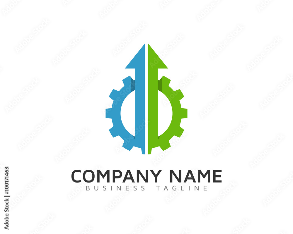 Fototapeta premium Gear Up Logo Design Template