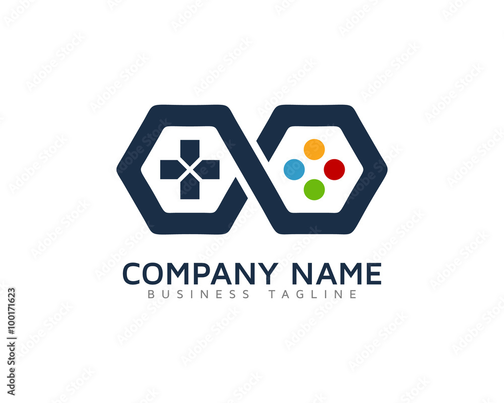Infinite Game Logo Design Template Stock Vector Adobe Stock