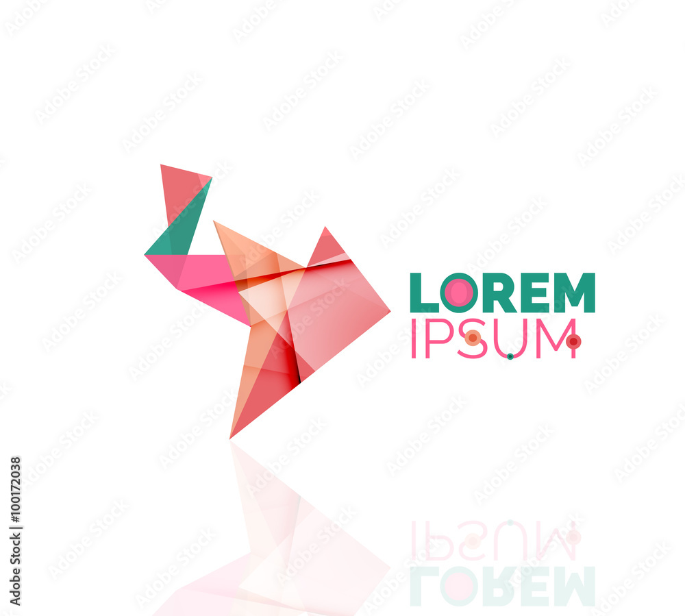 Logo, abstract geometric business icon Logo, abstract geometric business icon