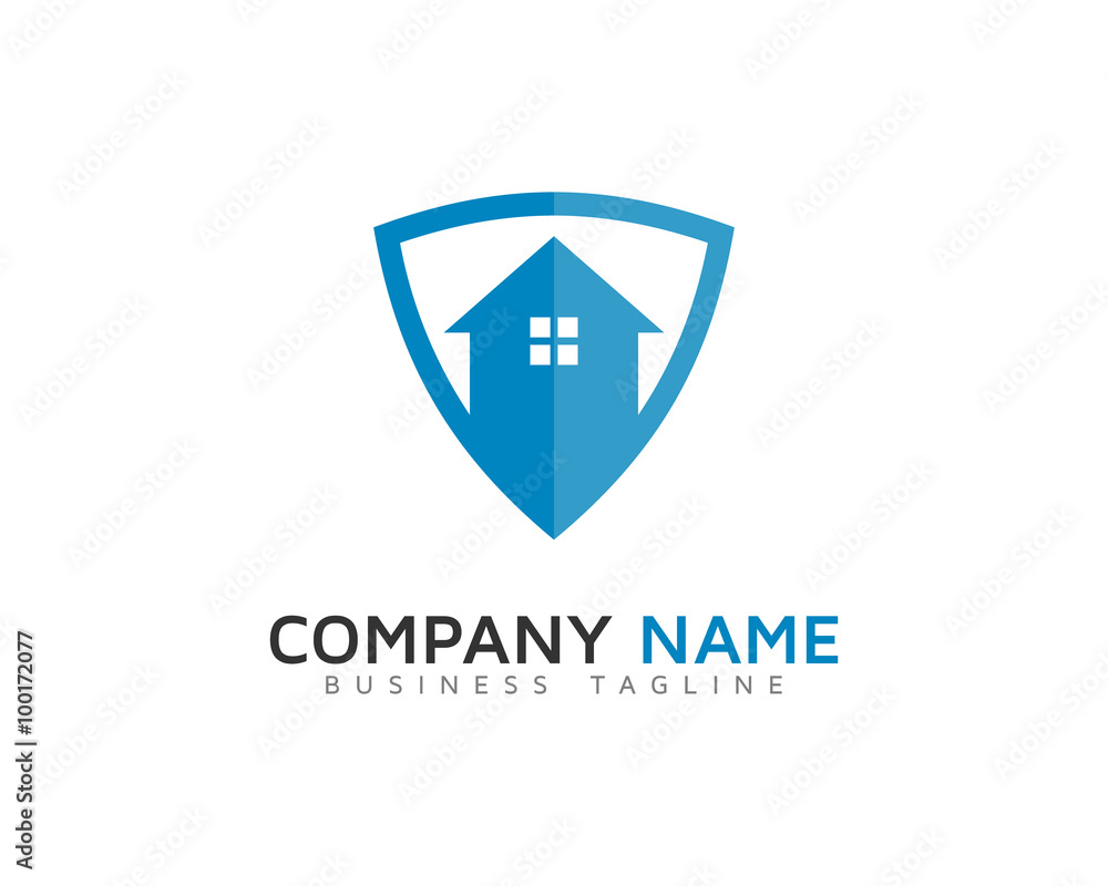 House Shield Security Logo Design Template House Shield Security Logo Design Template