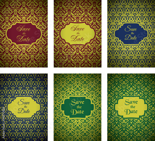 Luxury Golden Pattern Cards Set