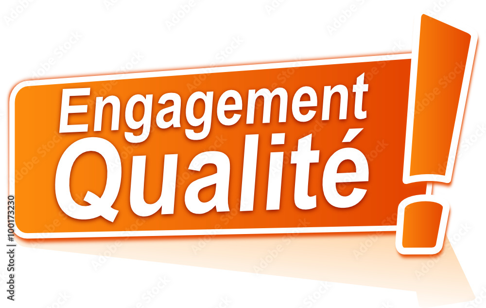 engagement qualité sur étiquette orange engagement qualité sur étiquette orange