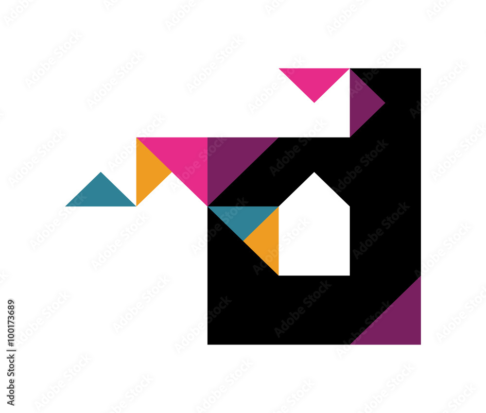 D Flip or fold logo alphabet for branding. vector D Flip or fold logo alphabet for branding. vector