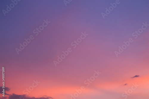 twilight sky background, blue sunset sky with cloud © sutichak