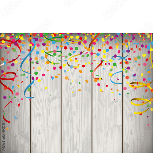 Carnival Confetti Ribbons Banner